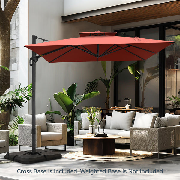 9X12ft Hydraulic Cantilever Patio Umbrellas in 4 Colors 9X12ft Hydraulic Cantilever Patio Umbrellas in 4 Colors