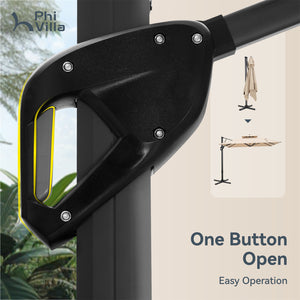 9X12ft Hydraulic Cantilever Patio Umbrellas in 4 Colors