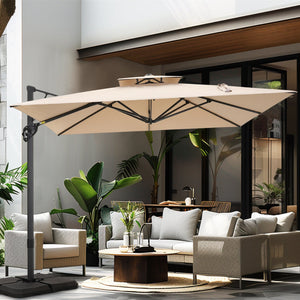 9X12ft Hydraulic Cantilever Patio Umbrellas in 4 Colors