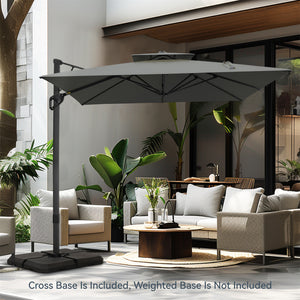 9X12ft Hydraulic Cantilever Patio Umbrellas in 4 Colors
