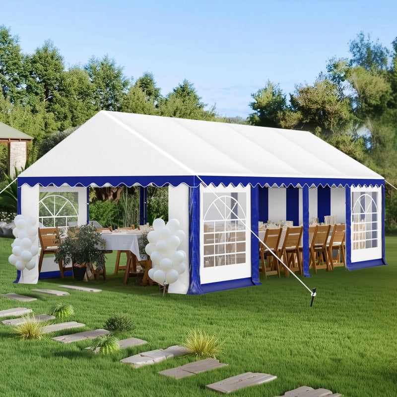 Phi Villa Heavy Duty Party Tent Wedding Event Shelter with Removable Sidewalls