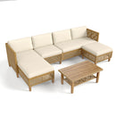 4-Seater Budget-Friendly Bohemian Wicker and Wood Garden Sofa Set