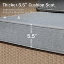 Classic Wicker Garden Sofa Set with Ottomans