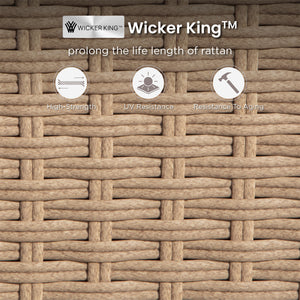 Classic Wicker Garden Sofa Set with Ottomans