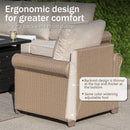 Classic Wicker Garden Sofa Set with Ottomans