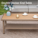 Classic Wicker Garden Sofa Set with Ottomans