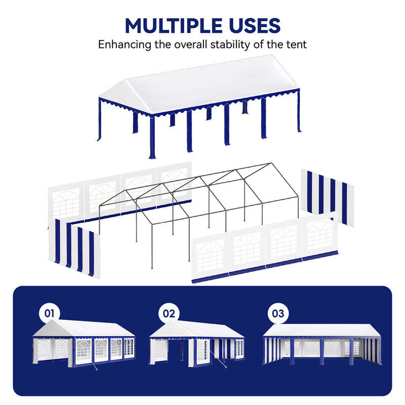 Phi Villa Heavy Duty Party Tent Wedding Event Shelter with Removable Sidewalls