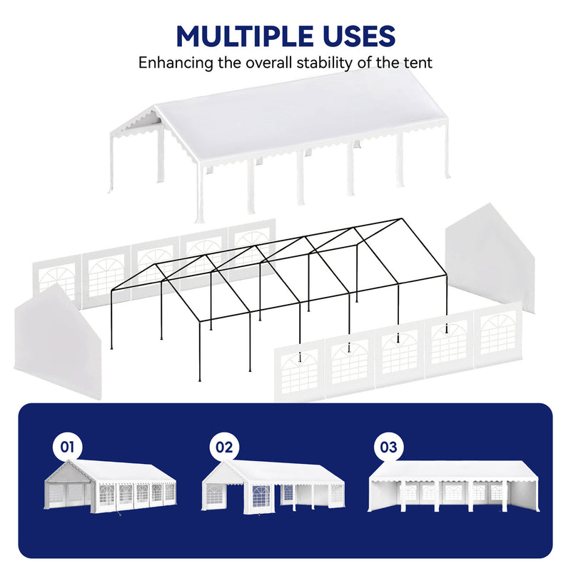 Phi Villa Heavy Duty Party Tent Wedding Event Shelter with Removable Sidewalls