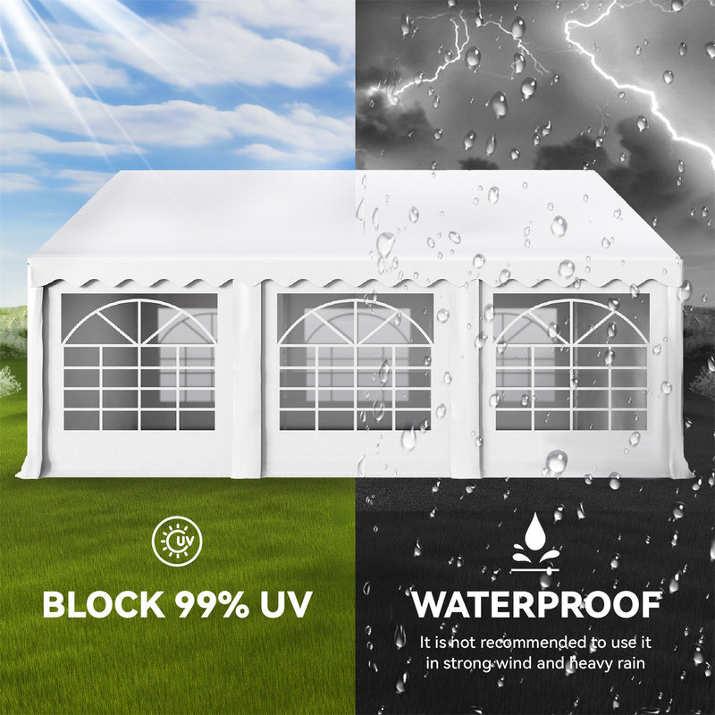 Phi Villa Heavy Duty Party Tent Wedding Event Shelter with Removable Sidewalls