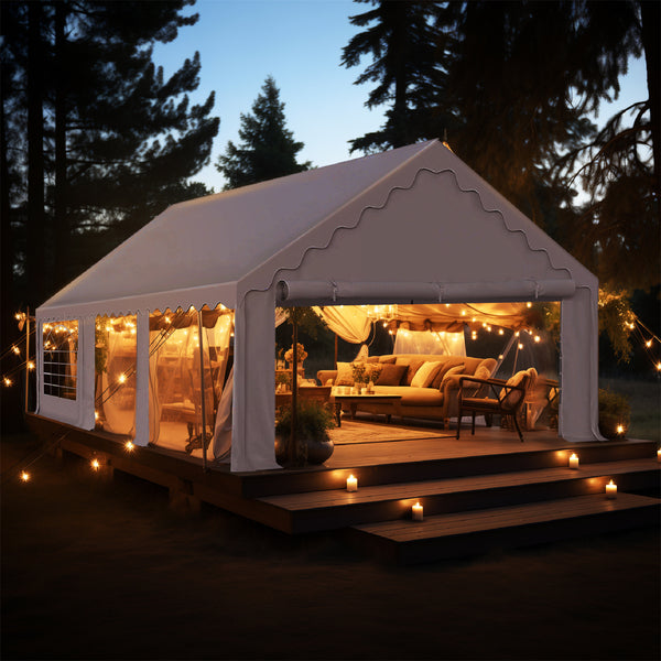 Heavy Duty Party Tent Wedding Event Shelter with Removable Sidewalls