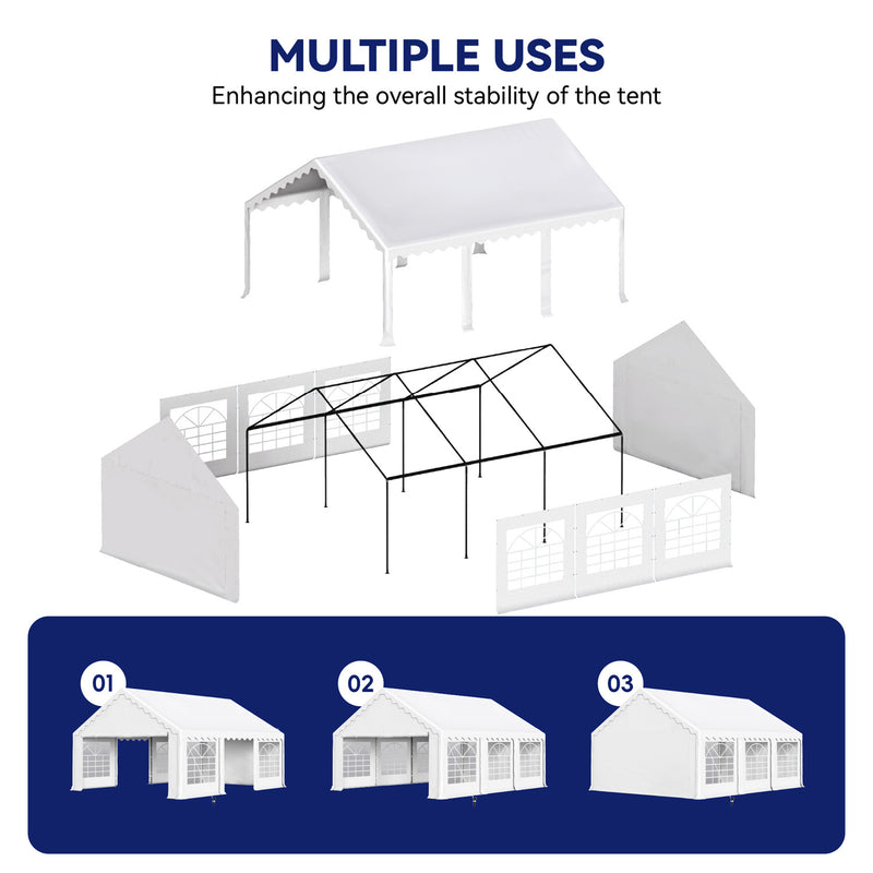 Phi Villa Heavy Duty Party Tent Wedding Event Shelter with Removable Sidewalls