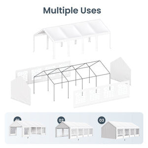 Heavy Duty Party Tent Wedding Event Shelter with Removable Sidewalls