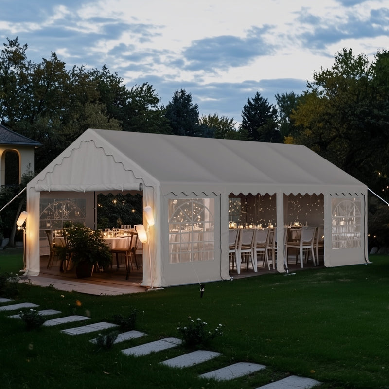 Phi Villa Heavy Duty Party Tent Wedding Event Shelter with Removable Sidewalls