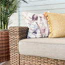 Luxury Patio Rattan Swivel Sofa Set with Wood Table