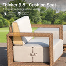 4-Seater Modern Rattan Outdoor Conversation Sofa Set