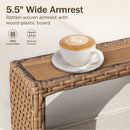 6-Seater Modern L-Shaped Patio Sectional Rattan Sofa Set