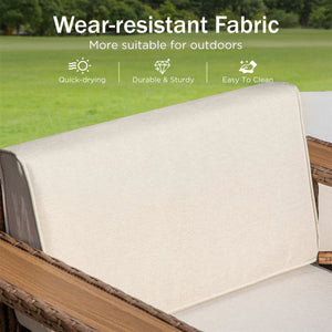 Catalina 4-Seater Modern Rattan Outdoor Conversation Sofa Set