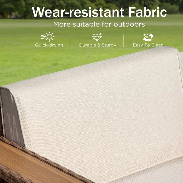 Catalina 4-Seater Modern Rattan Outdoor Conversation Sofa Set