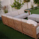 6-Seater Modern L-Shaped Patio Sectional Rattan Sofa Set