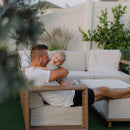 6-Seater Modern L-Shaped Patio Sectional Rattan Sofa Set