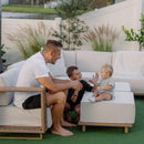 6-Seater Modern L-Shaped Patio Sectional Rattan Sofa Set