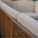 6-Seater Modern L-Shaped Patio Sectional Rattan Sofa Set