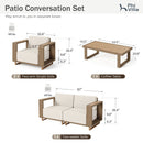 4-Seater Modern Rattan Outdoor Conversation Sofa Set