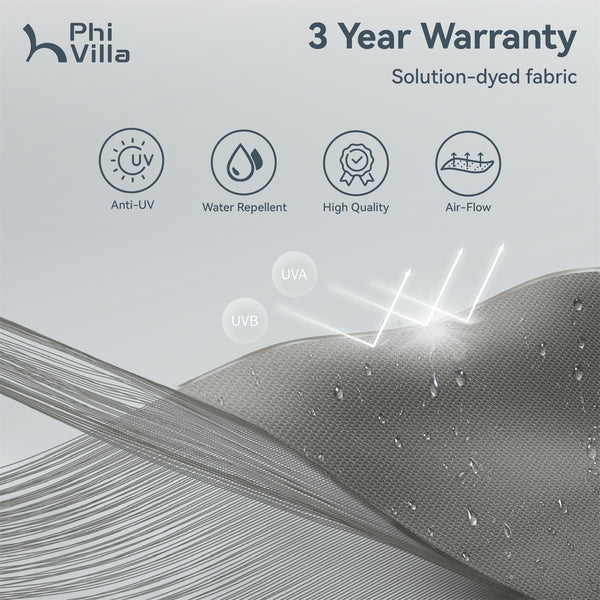 10ft Square Patio Automatic Hydraulic Cantilever Umbrella with Air Vent