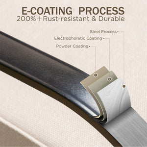 7-Seater Patio Metal Wave Sofa with Ottomans