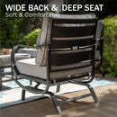 5-Seater Patio Metal Wave Sofa Sets With Coffee Table