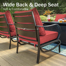 7-Seater Patio Metal Wave Sofa Sets With Coffee Table