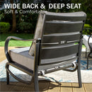 7-Seater Patio Metal Wave Sofa Sets With Coffee Table