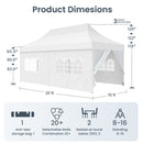 Phi Villa  Pop up Canopy Tent for Party Outdoor Gazebo with Wheeled Storage Bag