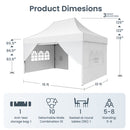 Phi Villa  Pop up Canopy Tent for Party Outdoor Gazebo with Wheeled Storage Bag
