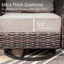 7-Seater Garden Vintage All-Weather Swivel Rattan Sofa Sets