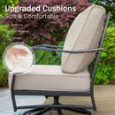 9-Seater Outdoor Metal Diamond Sofa Sets with Fire Pit Table