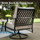 9-Seater Outdoor Metal Diamond Sofa Sets with Fire Pit Table