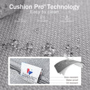 9-Seater Outdoor Metal Diamond Sofa Sets with Fire Pit Table