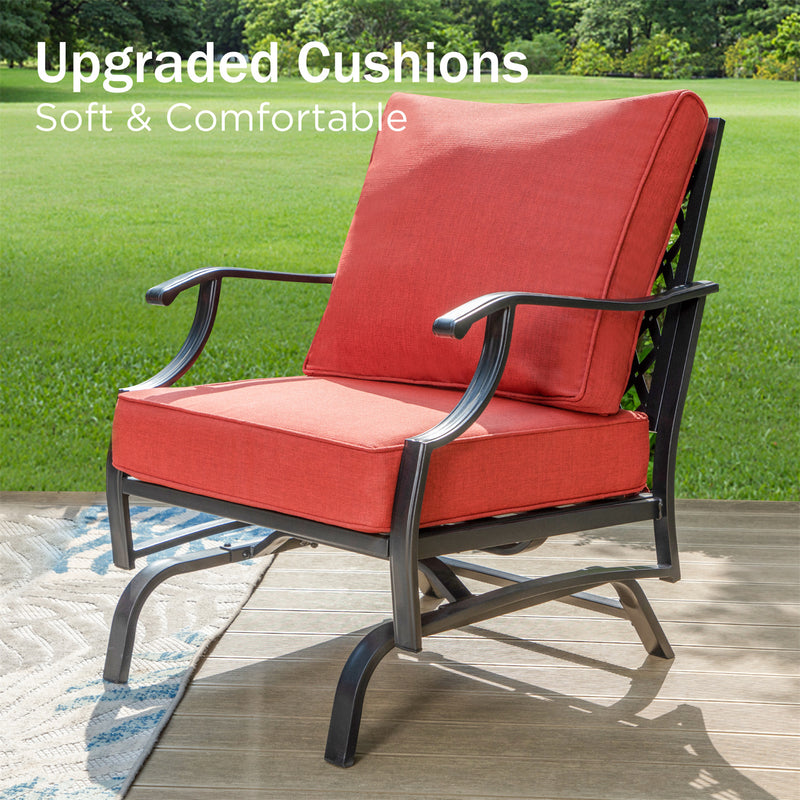 Phi Villa 5-Seater Patio Steel Sofa With Cushions