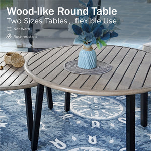 Curved Outdoor Sectional Sofa in Elegant Vines Design