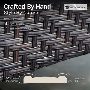 Curved Outdoor Sectional Sofa in Elegant Vines Design