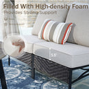 Curved Outdoor Sectional Sofa in Elegant Vines Design