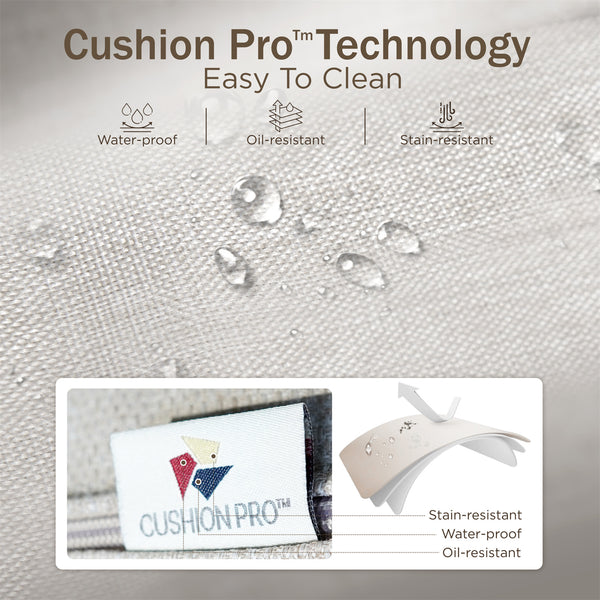 Curved Outdoor Sectional Sofa in Elegant Vines Design