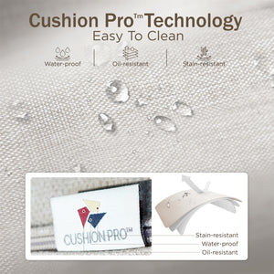 Curved Outdoor Sectional Sofa in Elegant Vines Design