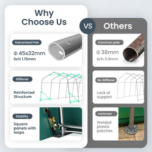 Multi-Sized PE Storage Tent for Vehicles and Farm