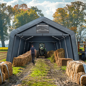 Multi-Sized PE Carport and Storage Tent