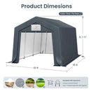 Multi-Sized PE Carport and Storage Tent