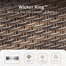 Luxury Patio Rattan Swivel Sofa Set with Wood Table