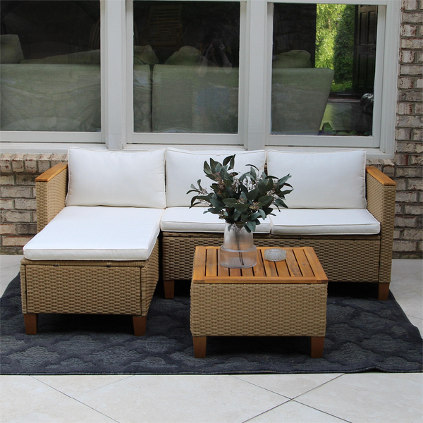 4-Seater Affordable All Weather Wicker Outdoor Couch