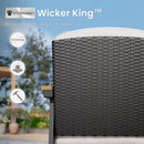 5-Seater Eco-Friendly HDPE Rattan and Wood-Grain Tranquil Garden Sofa Set